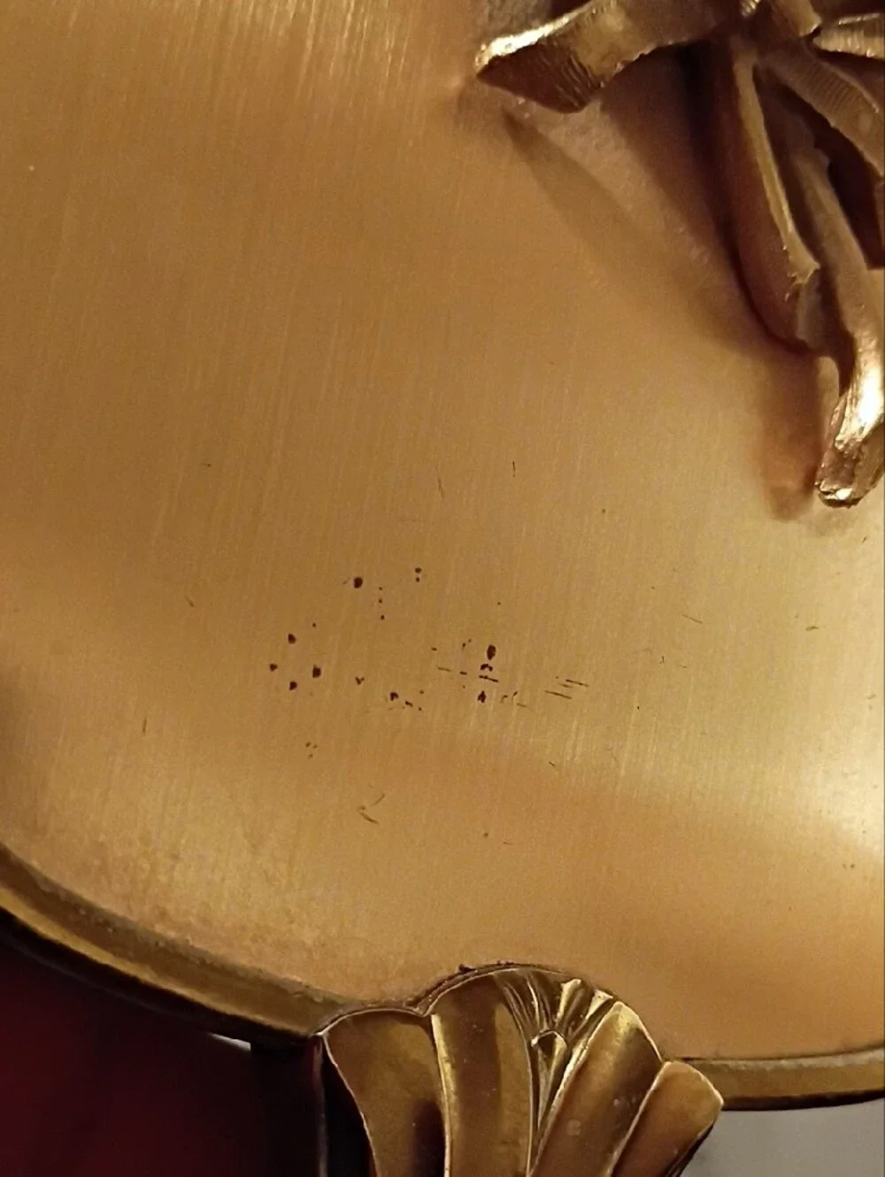 Gold Tone Handheld VINTAGE Vanity Mirror